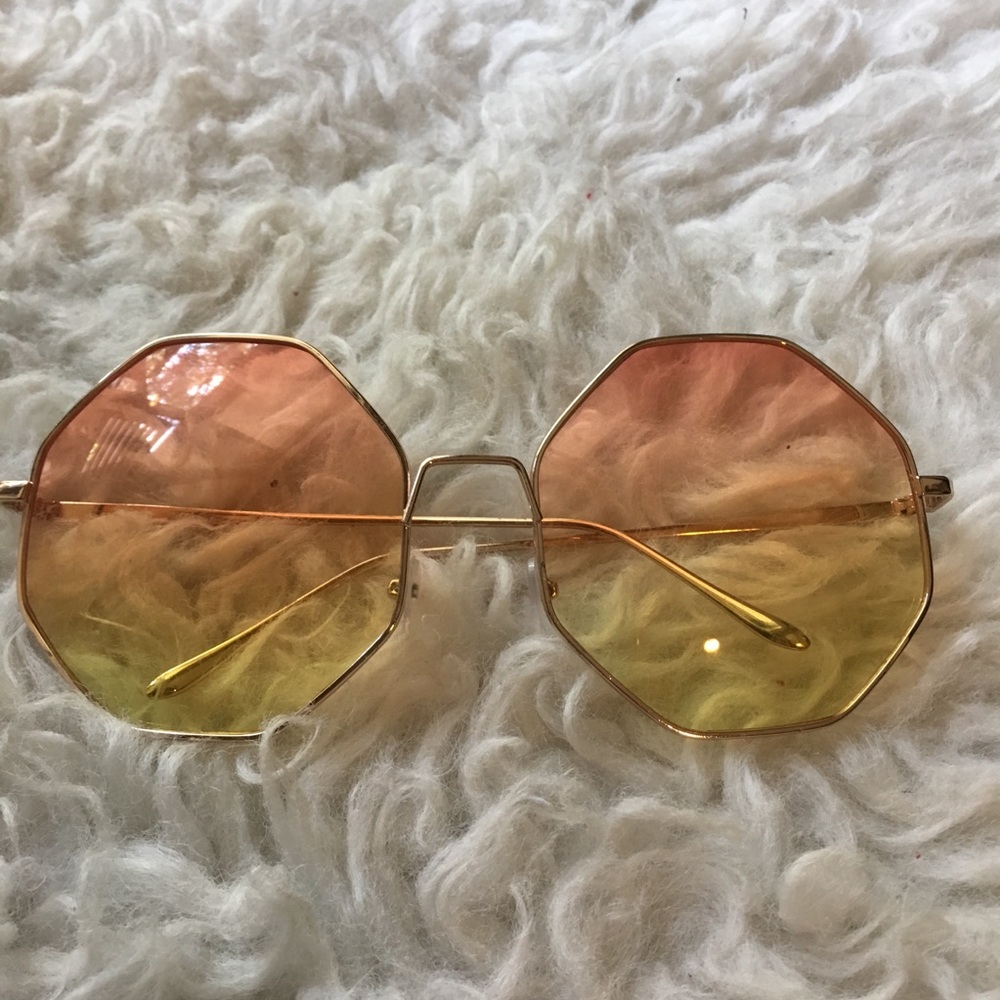 Fun retro orange and yellow sunglasses, never worn